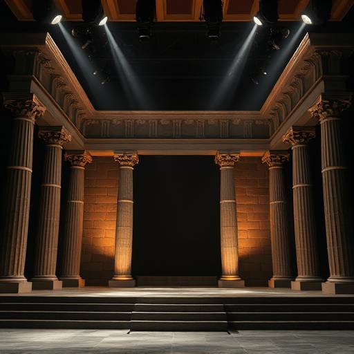 Bühnenbild von 'Antigone', klassisch griechisch